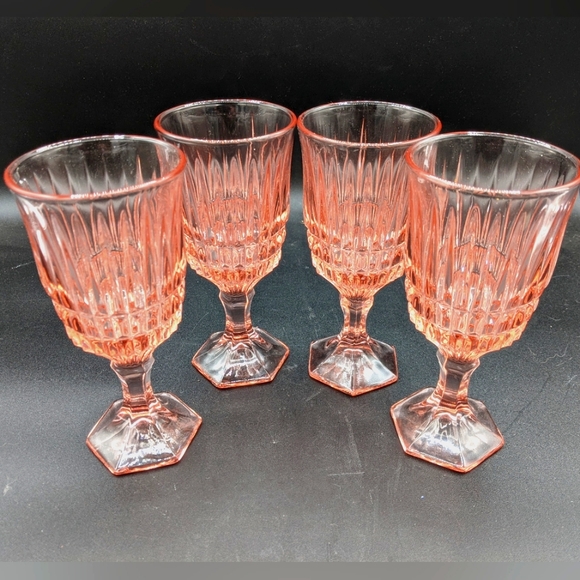 fostoria Dining Vintage Fostoria Heritage Pink Lead Crystal Wine